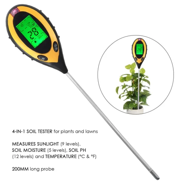 tester for garden soil, 4in1 survey instrument